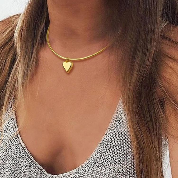 Minimalist Heart/Sphere Pendant Necklace Sophisticated Clavicle Chain Handmade Accessory for Casual Or Party Wear