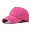 Korean Retro Washed Baseball Cap Bear Embroidery Unisex Adjustable Hat For Men & Women Spring Summer Travel Sun Protection