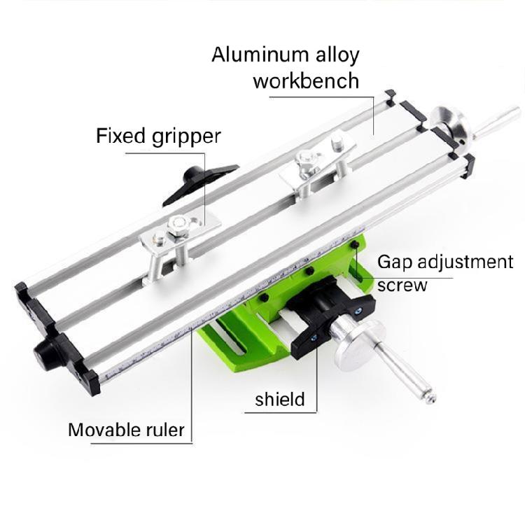 Adjustable Drill Vise Fixture Multifunction Precision Milling Machine Worktable Working Table Crossing Slide Table