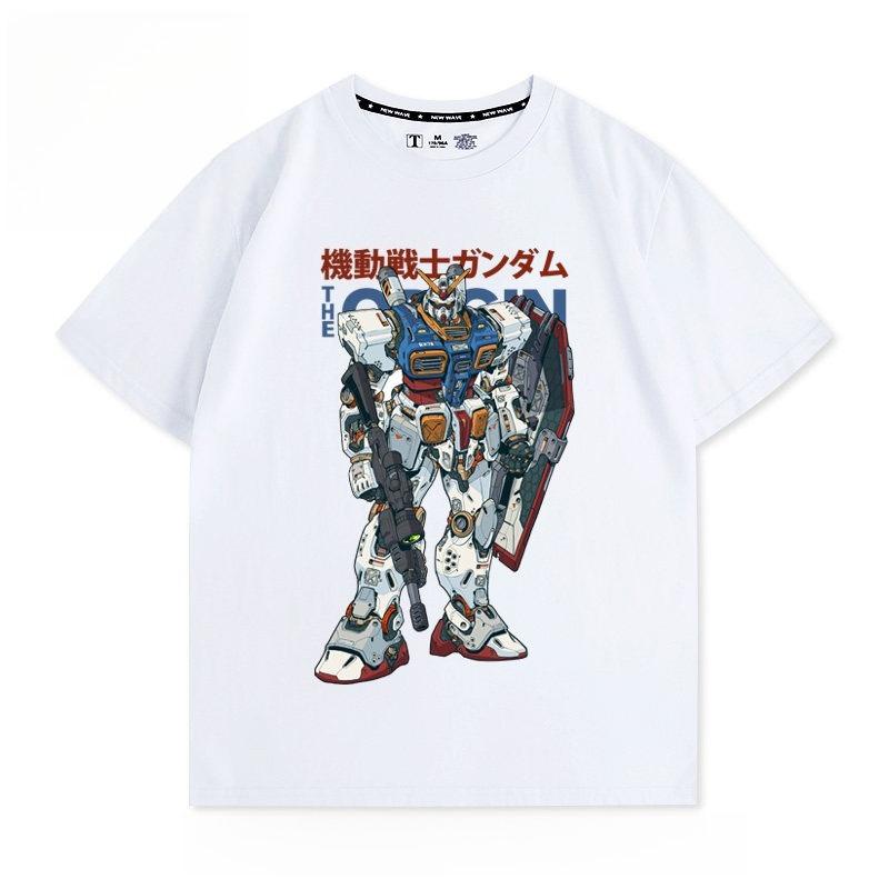 Mobile Suit Gundam Anime RX78 Cartoon Anime Printed Tshirt Mens and Womens Tshirt Mens Top Sports Tshirt 2026 Summer New M