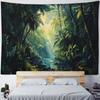 Heim-Hintergrunddekor Böhmischer Stil Wandteppich Tropische Pflanzen Kunst Wandbehang Psychedelisch