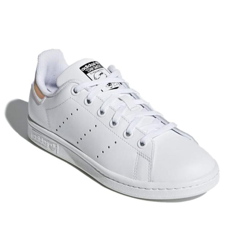 adidas Originály STAN SMITH J Protišmykové, Odolné proti oderu, Priedušné Nízke Detské Skateboardové Topánky Biele Tenisky AQ6272