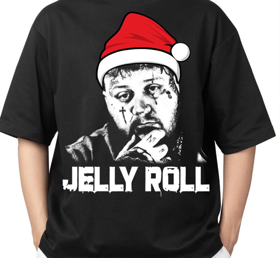 Jelly Roll Shirt Jelly Roll Christmas black T-shirt short sleeve All sizes JJ590 Unisex T-Shirt