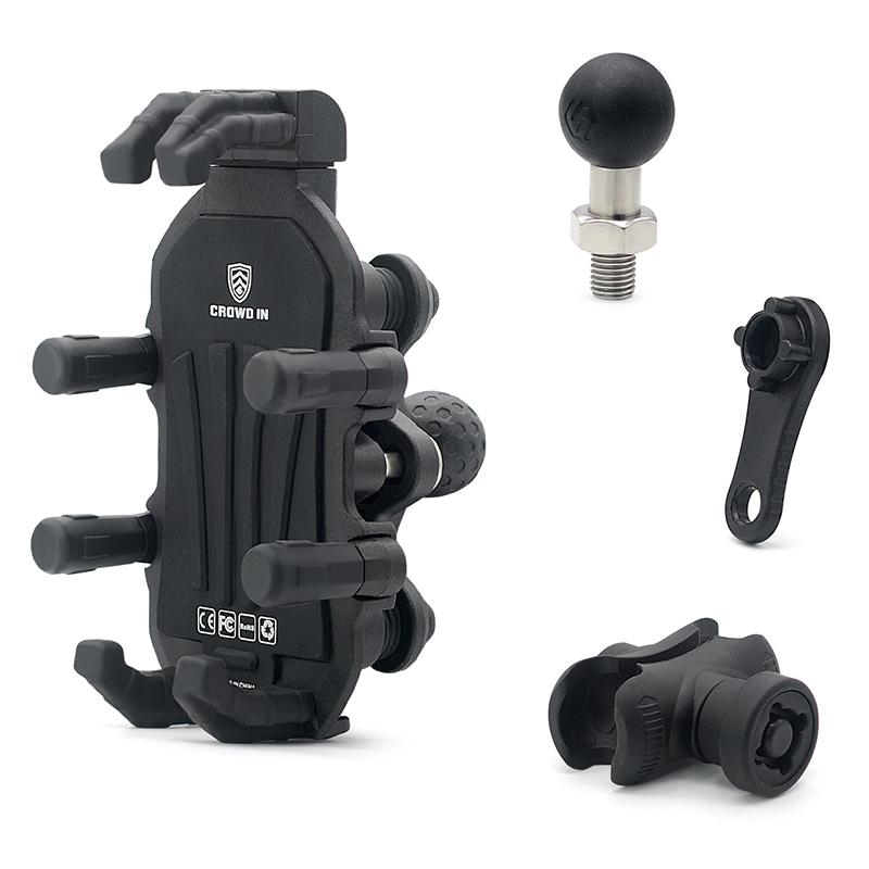 

WUPP ZH-1990B1 Anti-Theft Bracket+M8 Ball Head Motorcycle Electric Bike Phone Mount Type A