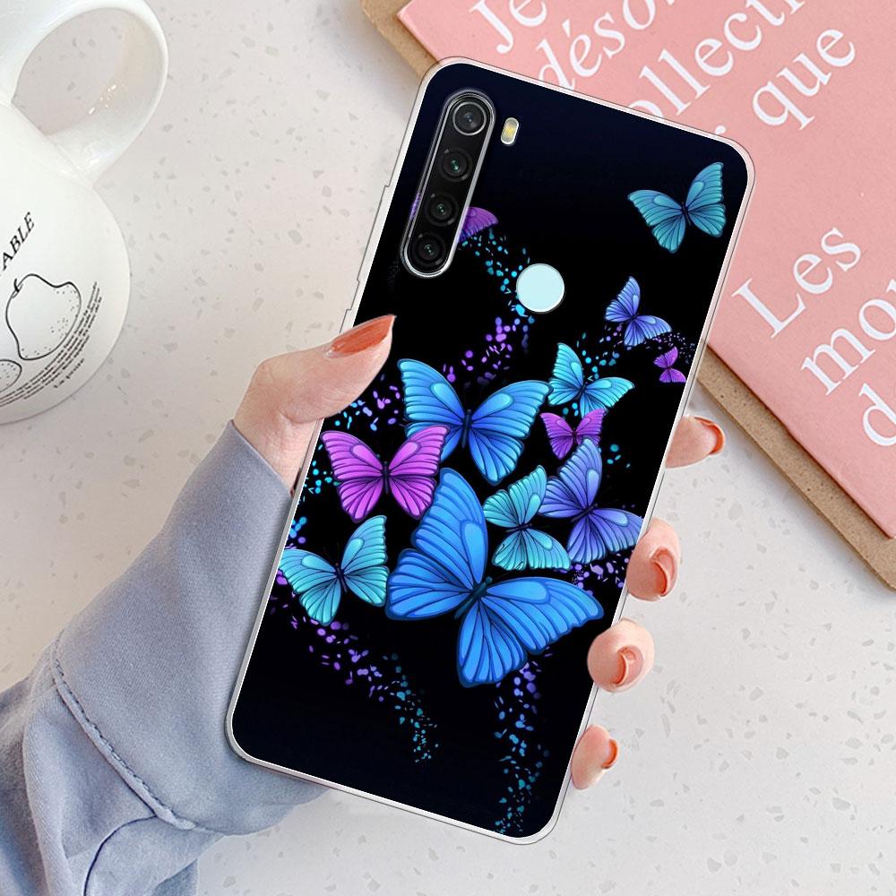 Custodia Redmi Note 8 Pro Cover Posteriore Note 8T Ragazze Nuova Moda Trasparente Custodie per Telefono Custodia Morbida in Silicone Per Xiaomi Redmi Note 8 Coque