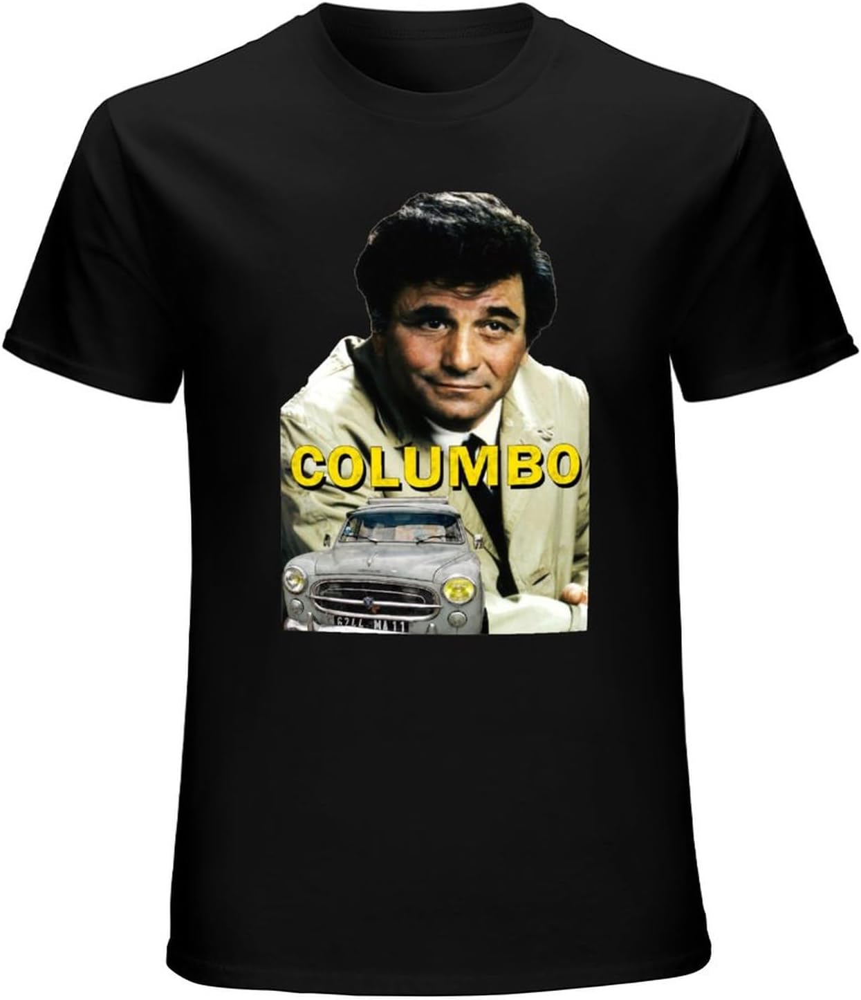 Columbo Retro T Shirt Graphic Unisex Tee Shirt Black XL