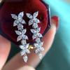 New Crystal Pendant Earrings with Zirconia Gorgeous Girls' Wedding Party Fashion Jewelry Light Luxury Personalized