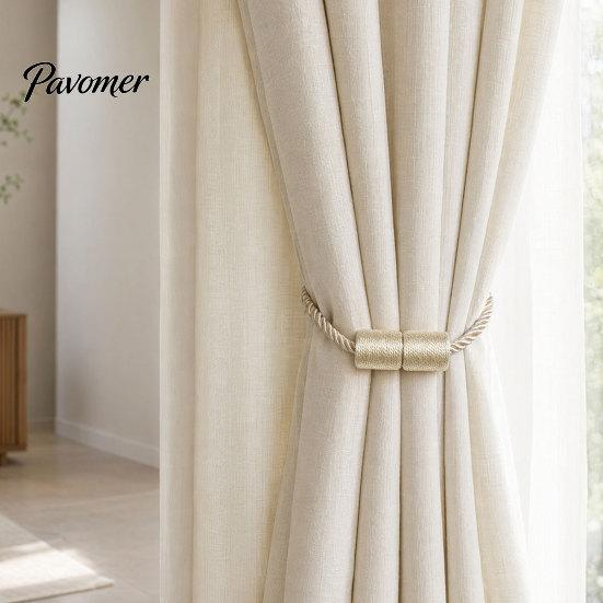 No Drill Curtain Tiebacks Magnetic Tiebacks, Modern Simple Rope Tie Backs, Elegant Decorative Drapes Weave Holdbacks for Home Bedroom Office