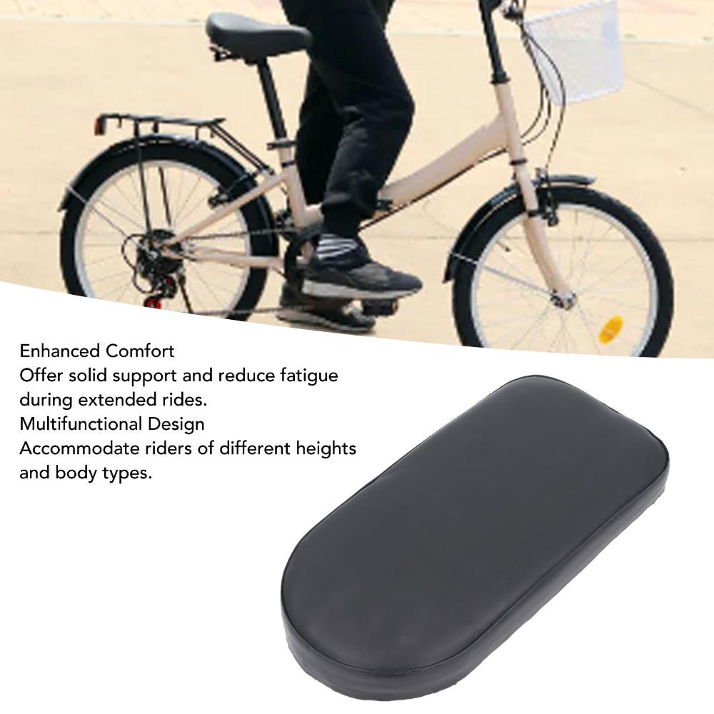 2PCS Soft Bike Rear Saddle Cushion Wide Bike Back Shelf Seat Cushion Enhanced Comfort
