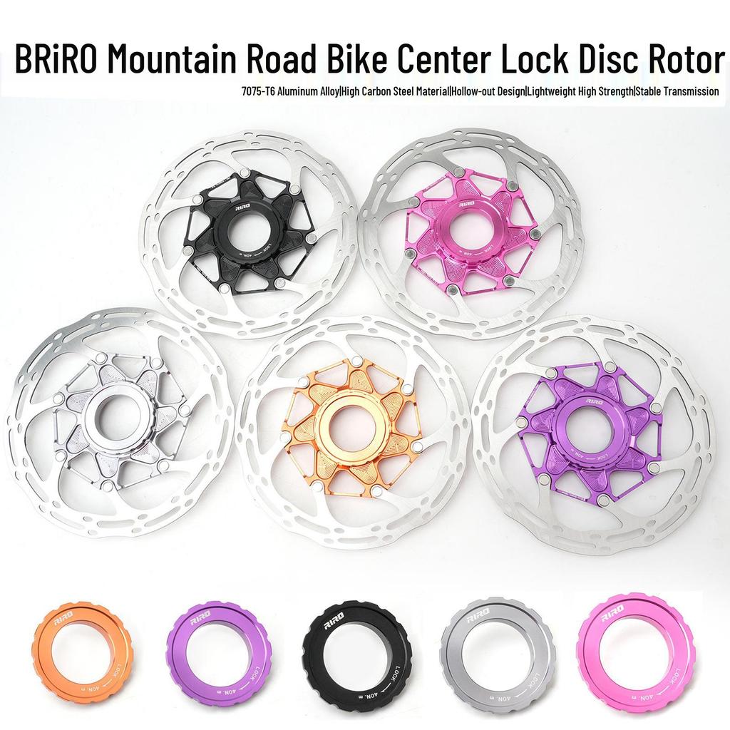RIRO Ultra-light Center Lock Disc Brake Rotor for Mountain and Road Bikes, 140/160MM, Heat Dissipation.