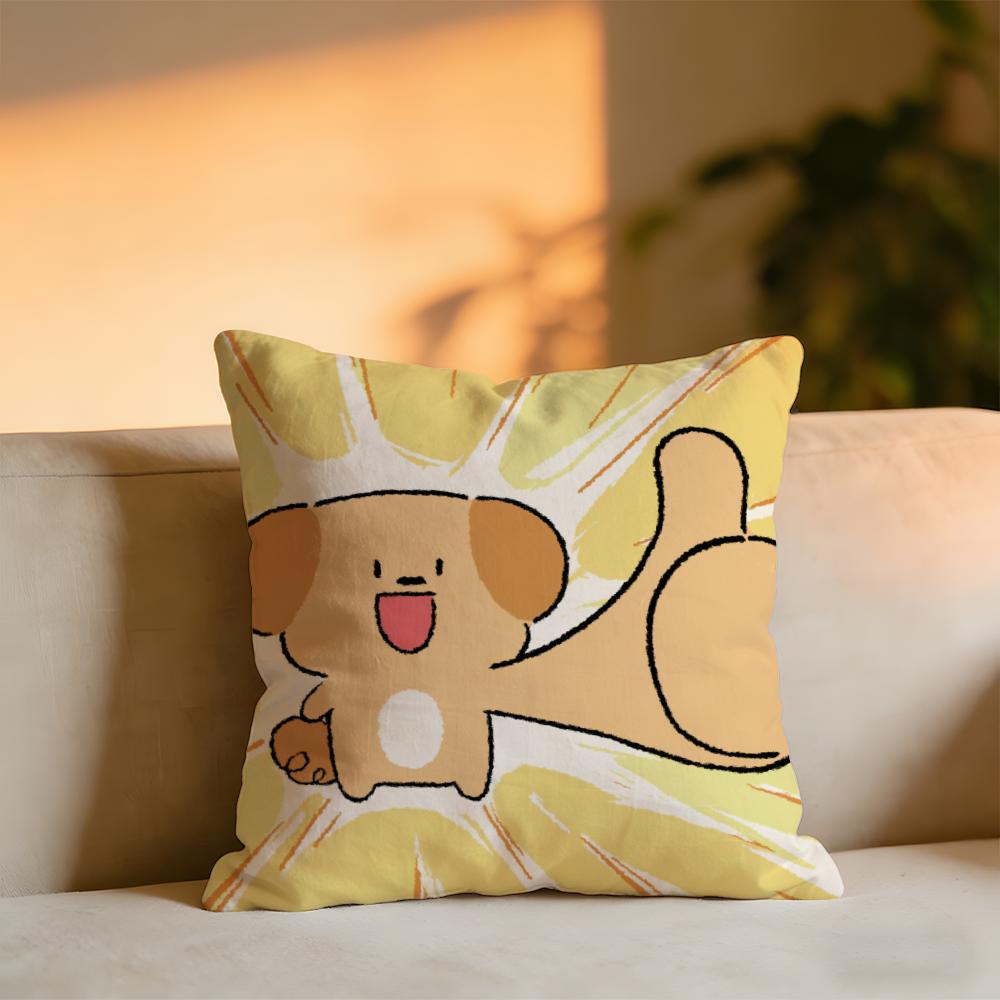 Cute Cat And Dog Cushion Cover Cozy Velvet Throw PillowSoft Warm Cushion For Sofa  Bed 30x30 cm