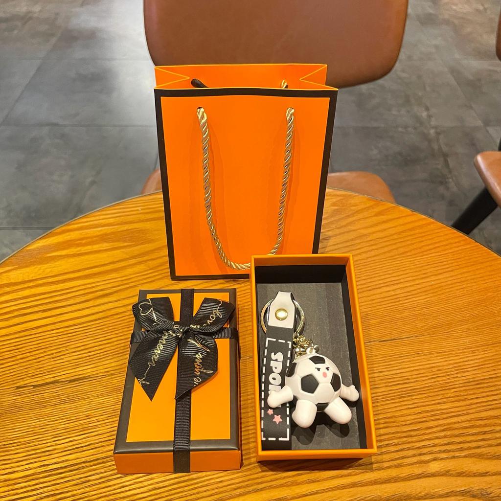 Original Badminton Figurine Keychain Fashionable Fun Cartoon Tennis Pendant Small Gift Football-related Souvenir