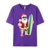 Cool Santa Surfboard Shades Cartoon Comfortable T Shirt Company Cool Cotton Fabric Men T Shirt Hip Hop Tee Shirts Wholesale