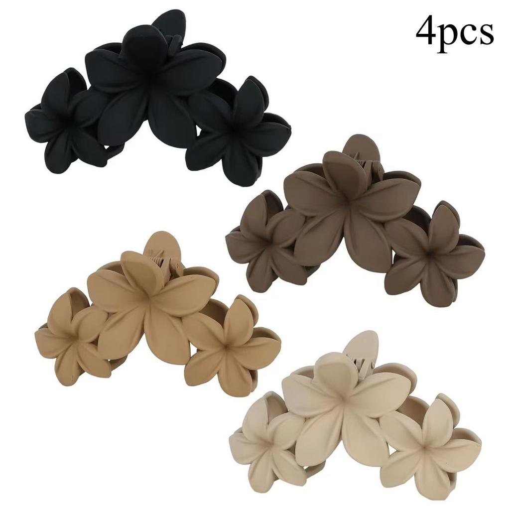 Flower Hair Clip Female Vintage Temperament Versatile Plate Hair Clips Headdress Frosted Shark Clip Grab Clip Hair Accessories
