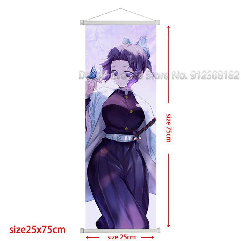 Demon Slayer Scroll Poster Kamado Tanjirou Canvas Painting Nezuko Classic Wall Art Pictures for Living Room Home Decoration
