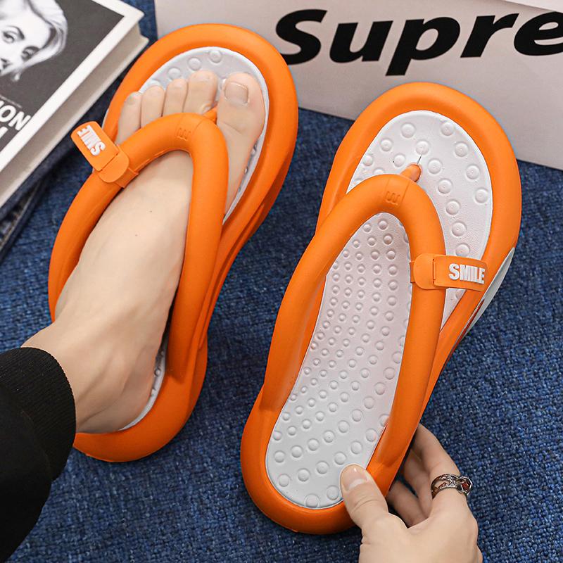 MCTIN Unisex Flip Flop Summer Beach Shoes Non Slip Platform Slippers for Women 5cm Soft Thick Sole Man's EVA Slipper