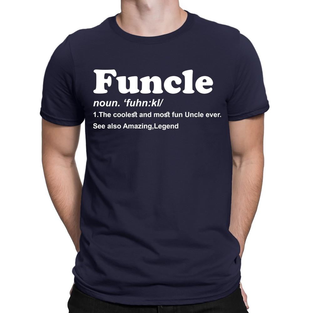 Funcle Uncle Gift Idea Humor Cool Funny Gift Novelty Mens TShirts Tee Top 6ED 2XL