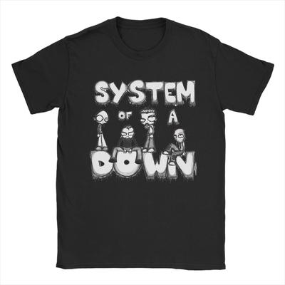 Nyhet Punkrockband System Of A Down T-shirt Unisex Rundhals Kortärmad Kläder Bomull Sommartopp T-shirt