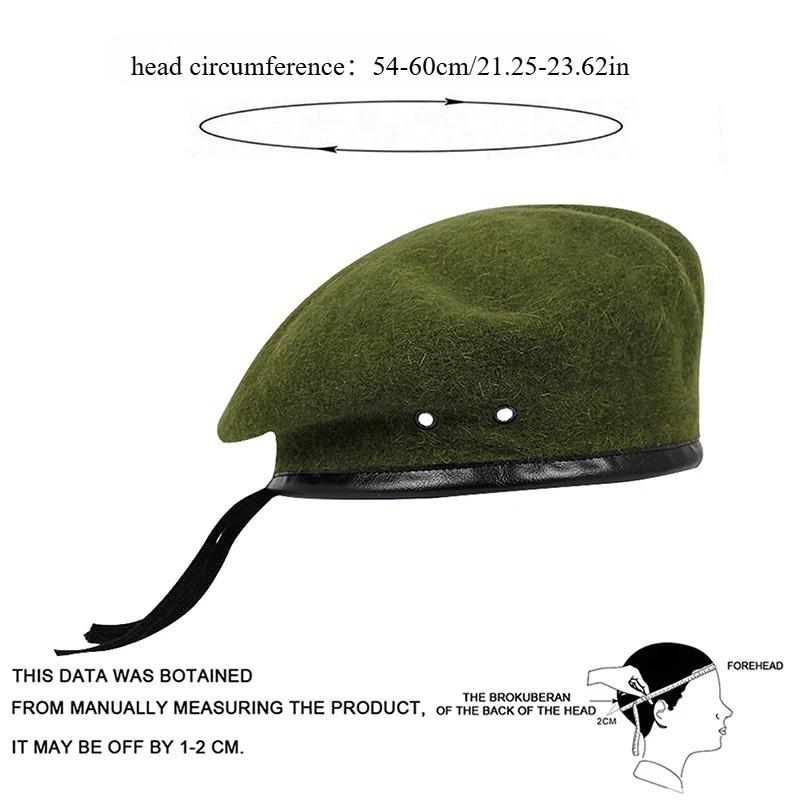 Large Size Wool  Military  Army Berets Hat For Big Head Unisex Men Women Devil Soldier Winter Warm Wide Beret Cap Painters Hats