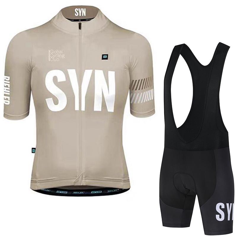 Cycling Suit Set Short Sleeved Men's Cycling Jersey Breathable Cycling Bib Sports Shirt Summer Quick Drying Clothes