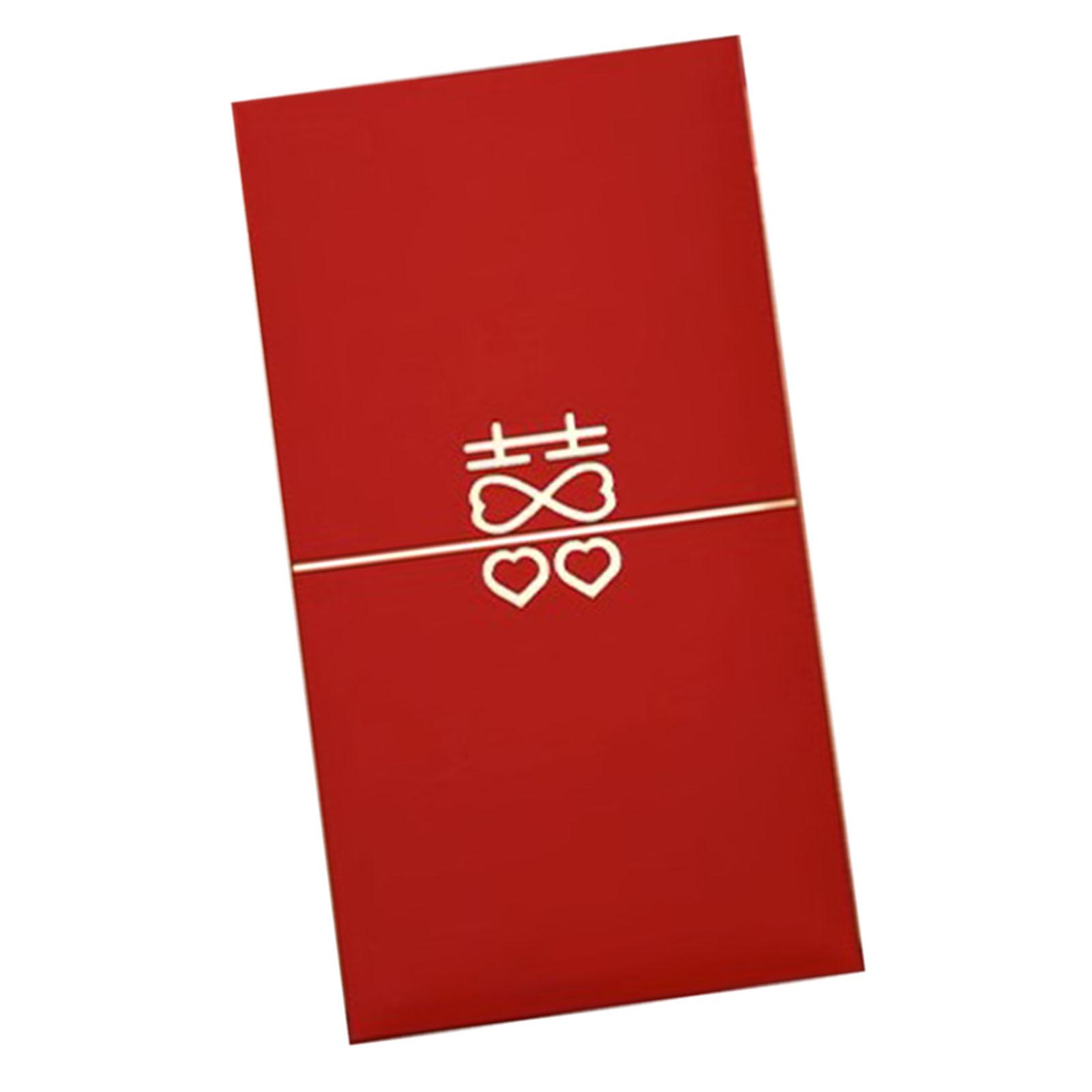 6 шт. китайские свадебные красные конверты креативный многоцелевой пакет для счастливых денег на Новый год тип 1