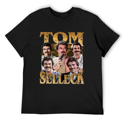 Retro Tom Selleck Vintage T-Shirt Blouse Animal Prinfor Boys Graphics Plain T Shirts Men