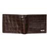 Carl Printed Brown Leather Wallet for Men