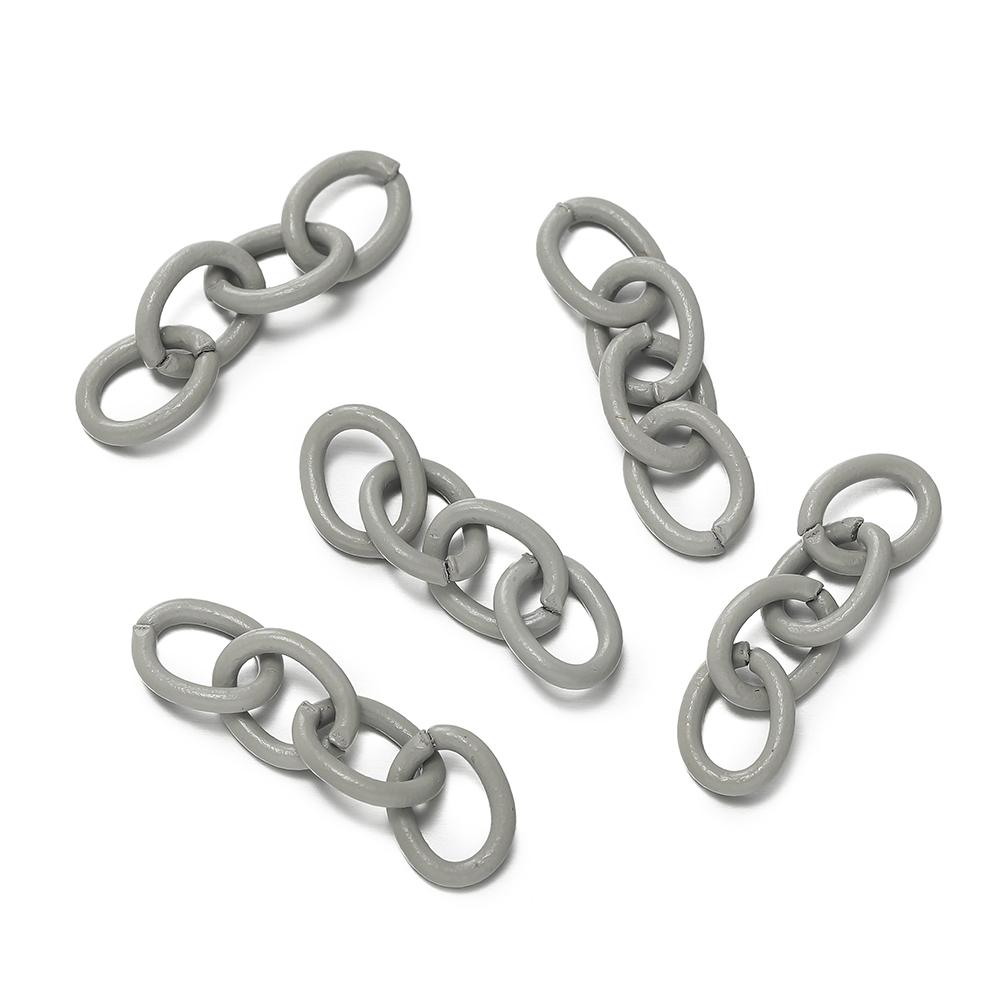 20pcs/lot 25mm Metal Link Chain Connector For Keychain Pendant KeyChains Hanging Accessories Diy Jewelry Making Findings