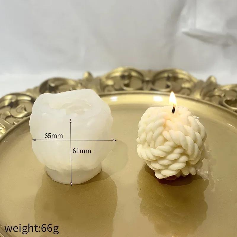 3D Wool Shape Candle Mold Scented Candle Casting Mold Handmade DIY Soap Making Wax Mold Handcraft Home Decoration Resin Molds