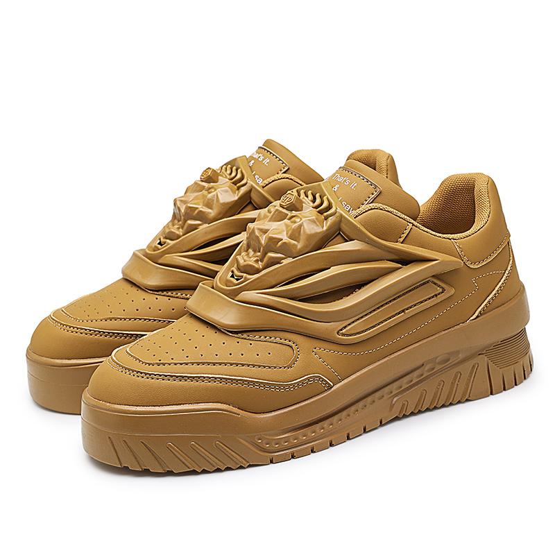 

Модні кросівки повсякденні чоловічі м яка підошва взуття для скейтборду модна мікрофібра шкіра дихаючі зі збільшенням висоти плоска платформа бігові кросівки 41