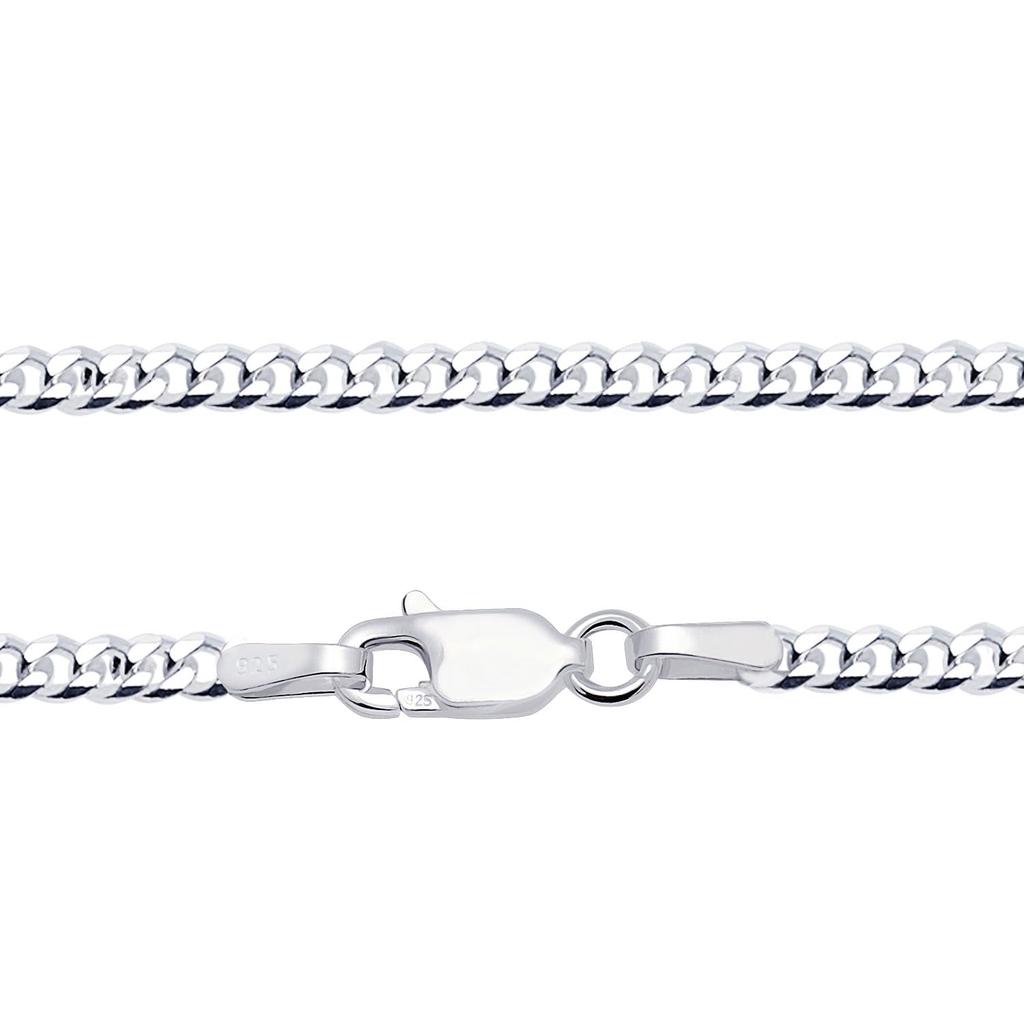 Sterling Silver 925 Cuban Link 40cm [Sears] Chain, 2.8mm width, length, scd80-40