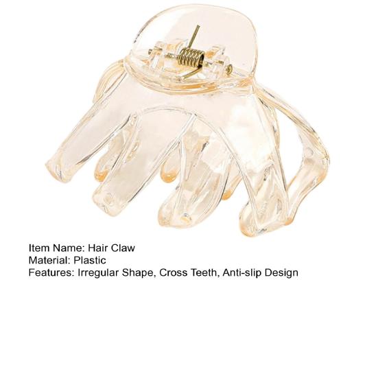 Plastic Small Hair Claw Irregular Shape Hair Clip Back Head Bathing Hair Claw Hair Accessories Ornament