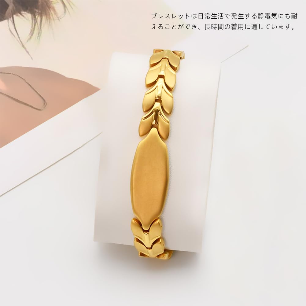 17 ziaren bransoletka germanowa stal nierdzewna elektryczność statyczna moda rozmiar regulowany [BEFOSHINN] męska (Czystość 99,999%) bransoletka, rozpraszanie,