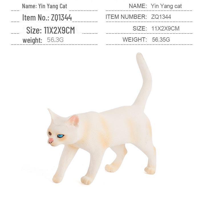 Seashell Cat Figurine: Realistic Kitten Toy Model