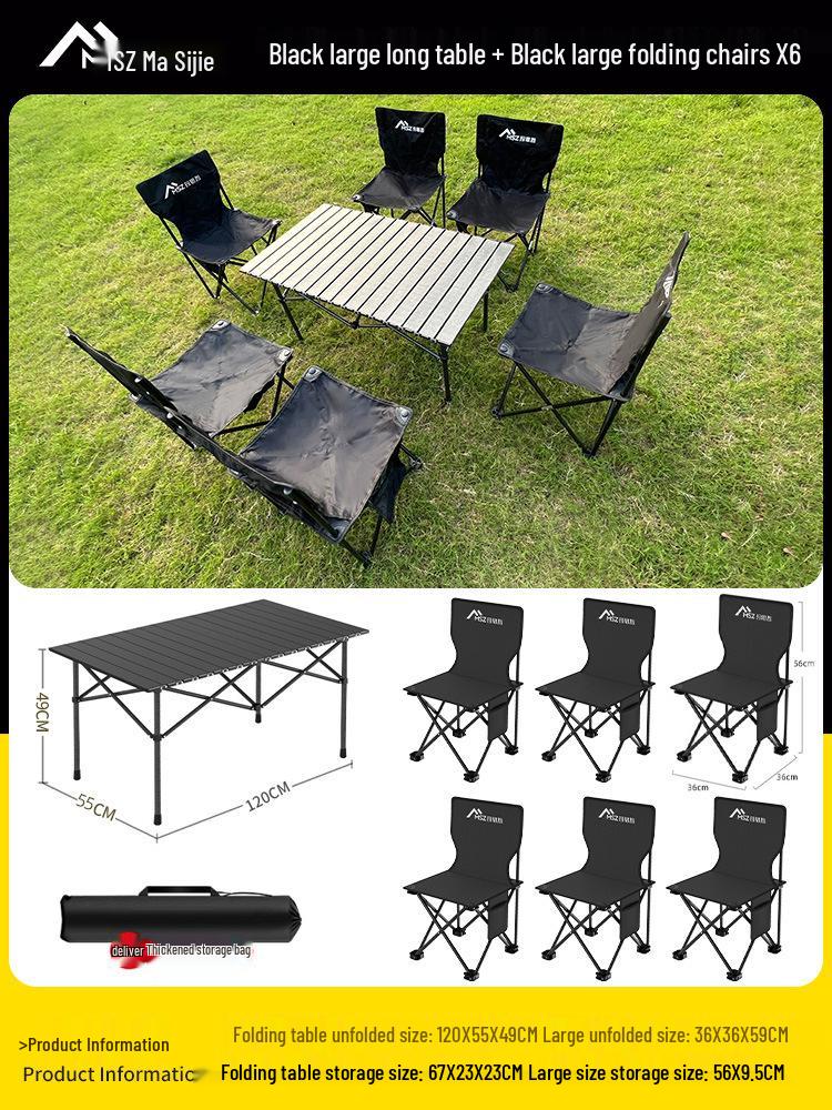 Portable Folding Picnic Table & Chair Set for Camping & Barbecue