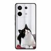 For Redmi Note 13 pro Case Pink Phone Case Fashion Silicone TPU Soft Back Cover Redmi Note 13 Pro Flower Capa 6.67" Cats Coque