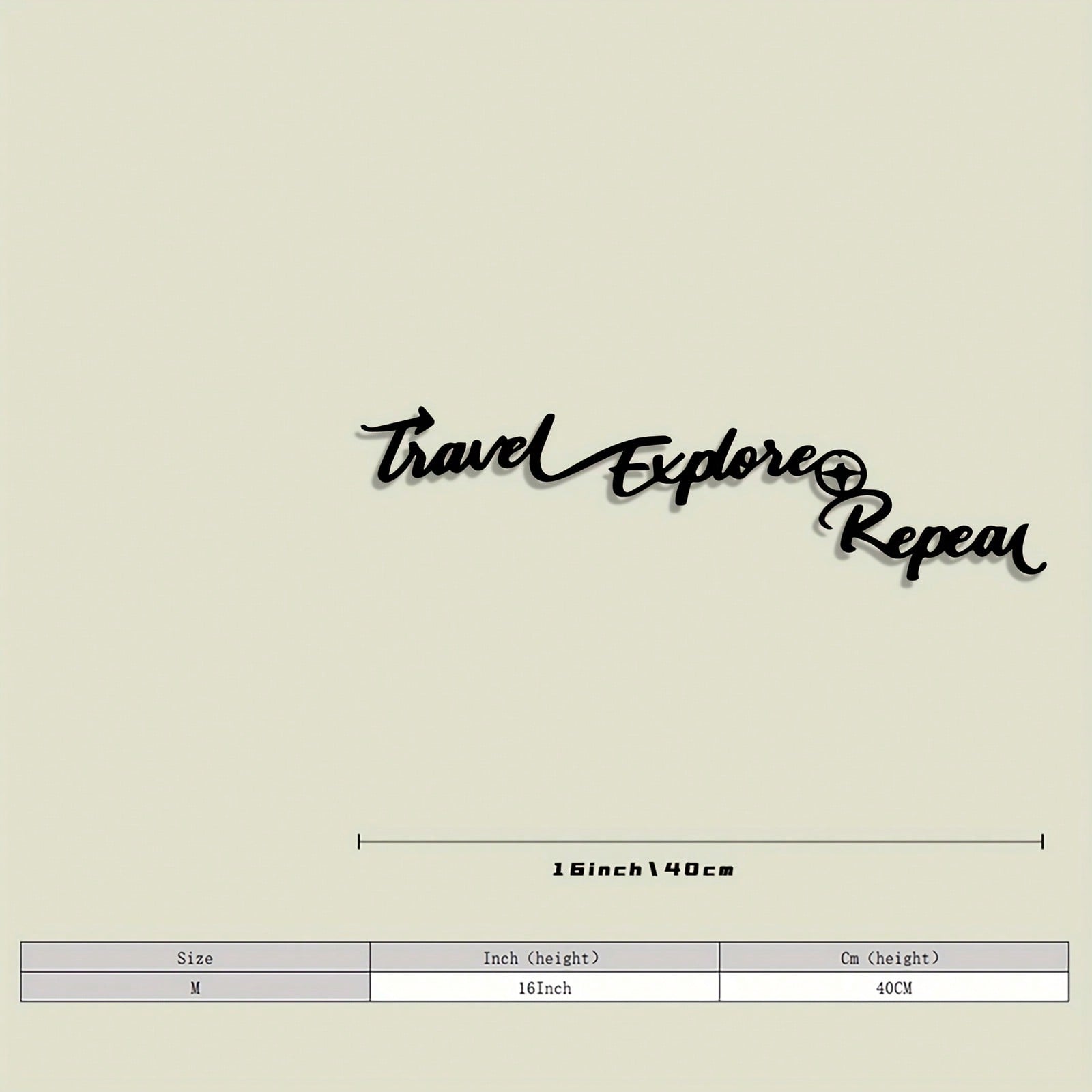 Винтажное Металлическое Настенное Искусство на Тему Путешествий Черная Железная Скульптура Настенное Полотно 40x13