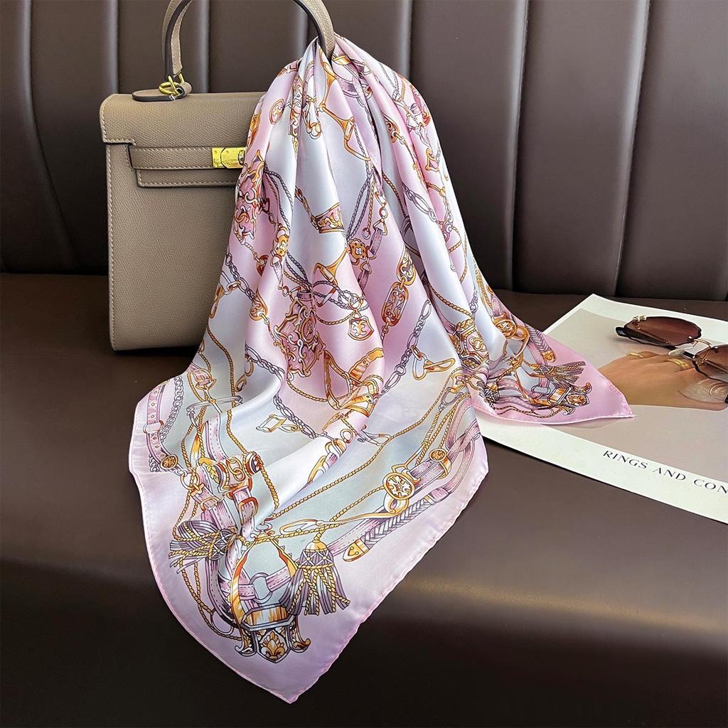 Luxury Design Silk Scarf Women 70*70cm Square Scarves Headscarf Decorate Neck Ties Female Hijab Neckerchief Neck Scarf Kerchief