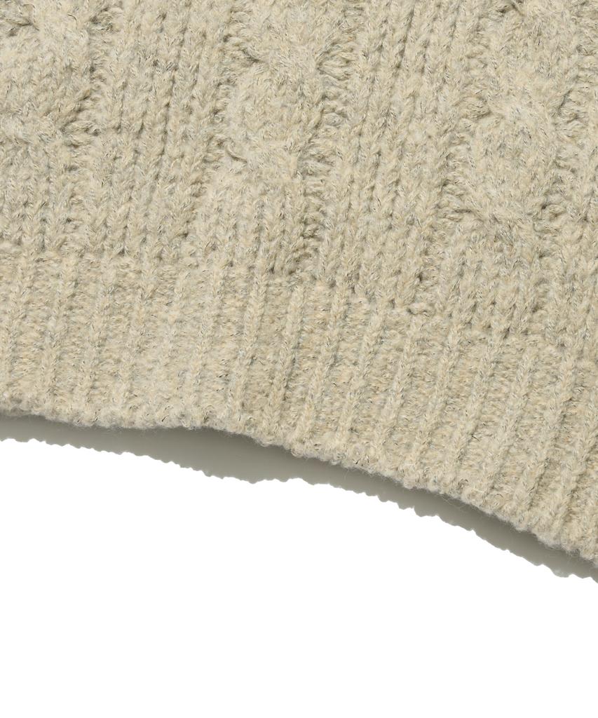 OTHERFITS Alpaca Henley Neck Knit (Beige)