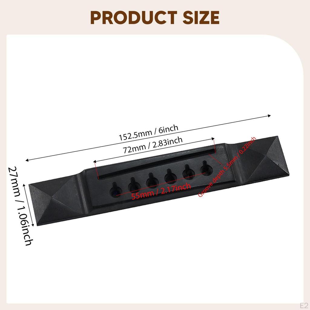 Guitar Bridge Accessories Compact Replace Lightweight Music Instrument Part for 6 String