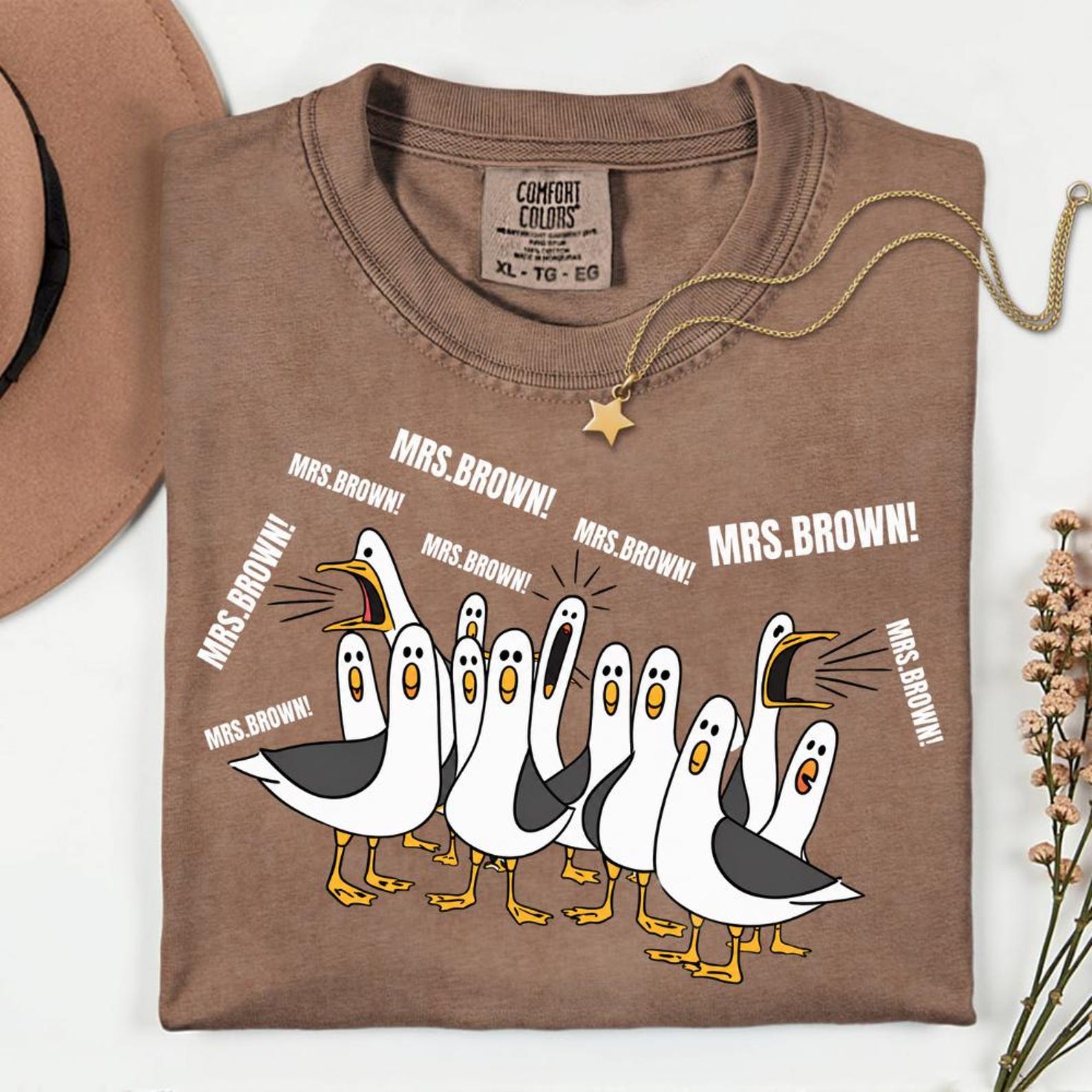 Comfort Colors® Seagull Teacher Shirt, Funny Personalized Teacher Tee, Teacher Appreciation Gift, Coastal School T-Shirt S