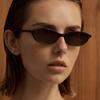 Sexy Small Oval Sunglasses Women Retro Cat Eye Brown Sun Spectacles For Female Trendy Narrow Frames Round Shape Eye Spectacles gafas de sol