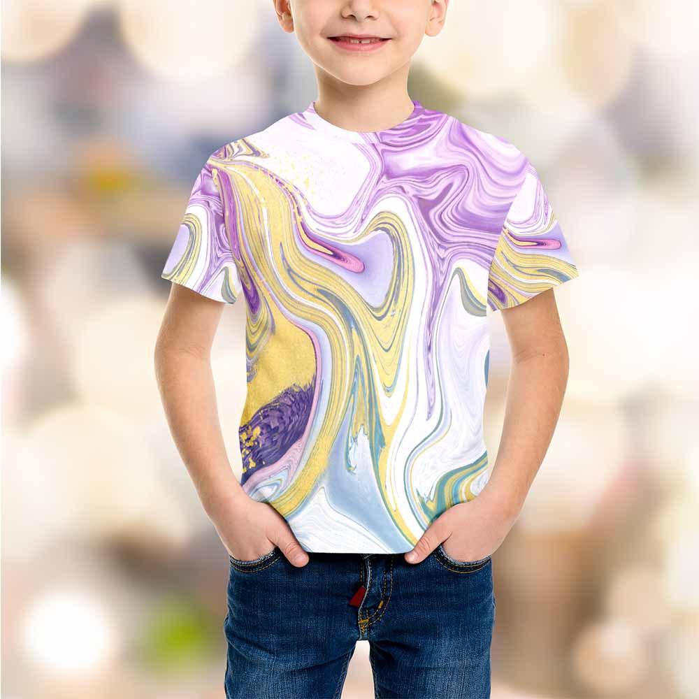 Summer Round Neck 3D Printed Top Fashionable Casual Short Sleeved Children's Boy T-shirts