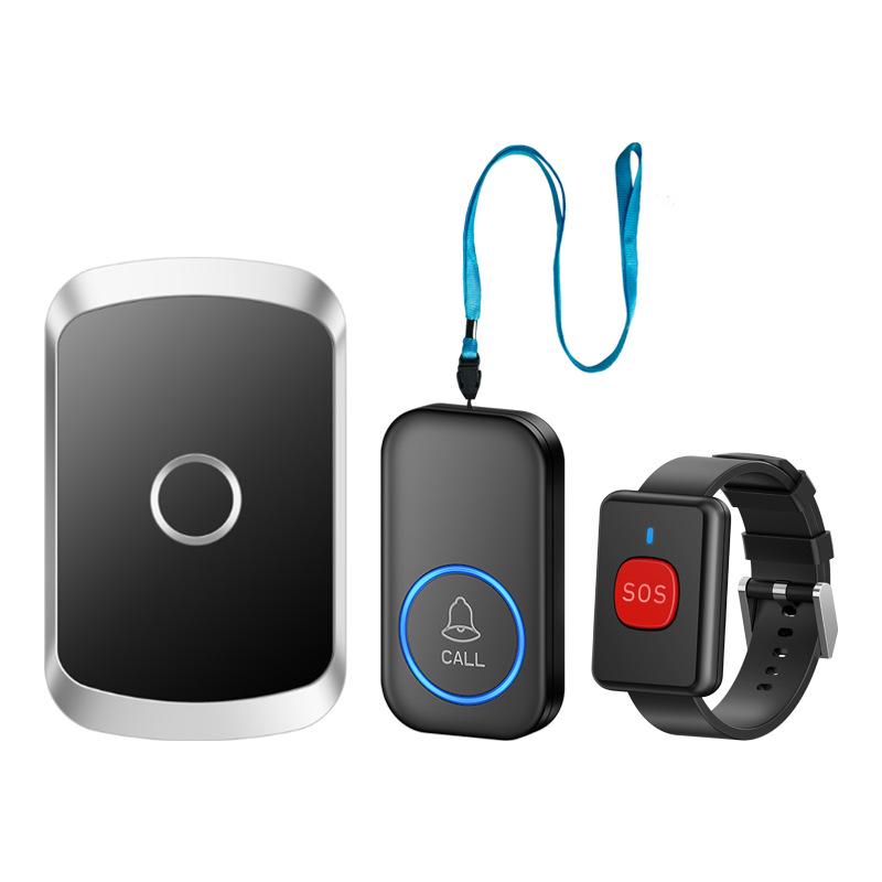 Elderly Portable Pager: Night Alarm & Fall Alert Wristband