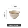 Zhishi Palace Retro Embossed Underglaze Ceramic Rice Bowl