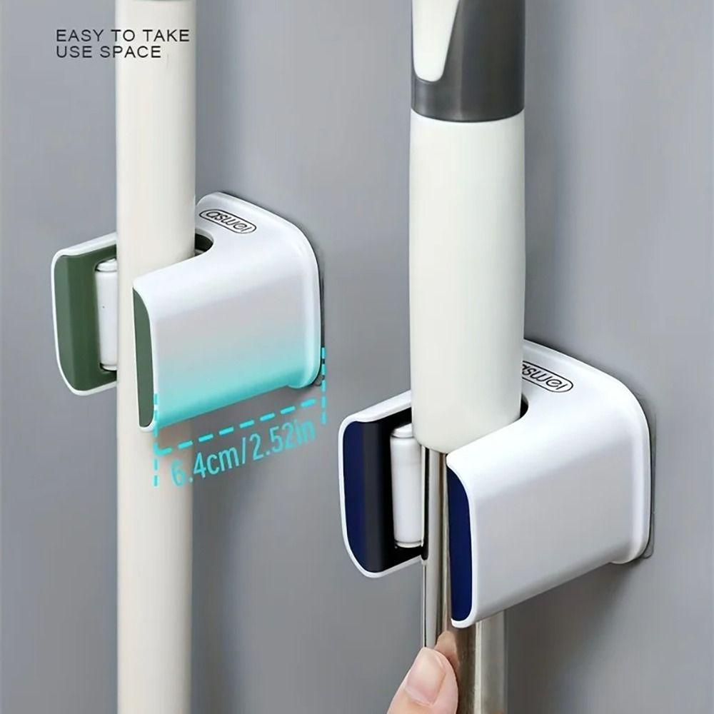 Without Punching Wall-Mounted Organizer Plastic Tool Rack Durable Mop Tool Organizer Home
