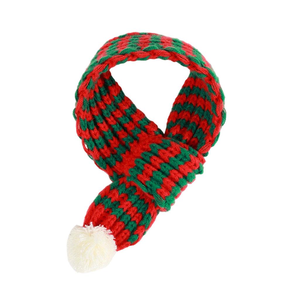 Winter Warm Knitted Pet Scarf Christmas Dog Scarf Universal Collar New Year Pet Scarf for Small Medium Dog Teddy Chihuahua