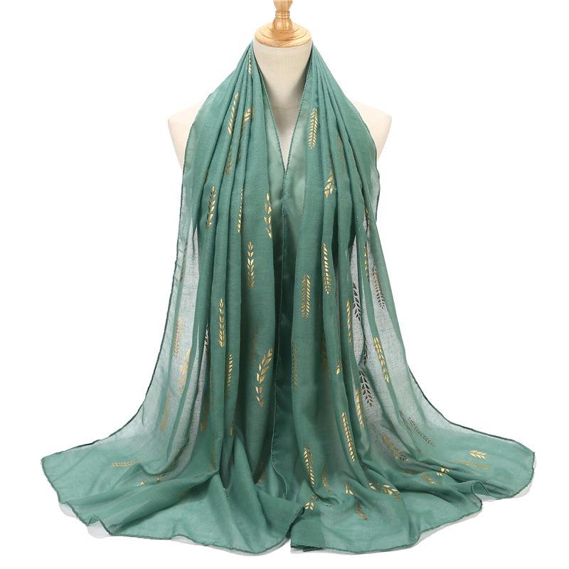 New  Summer Elegant Women Silk Scarf Beach Wrap Shawl Sparkly Gold Print Sunscreen Bandana Hijab Mujer Scarve Pareo Foulard