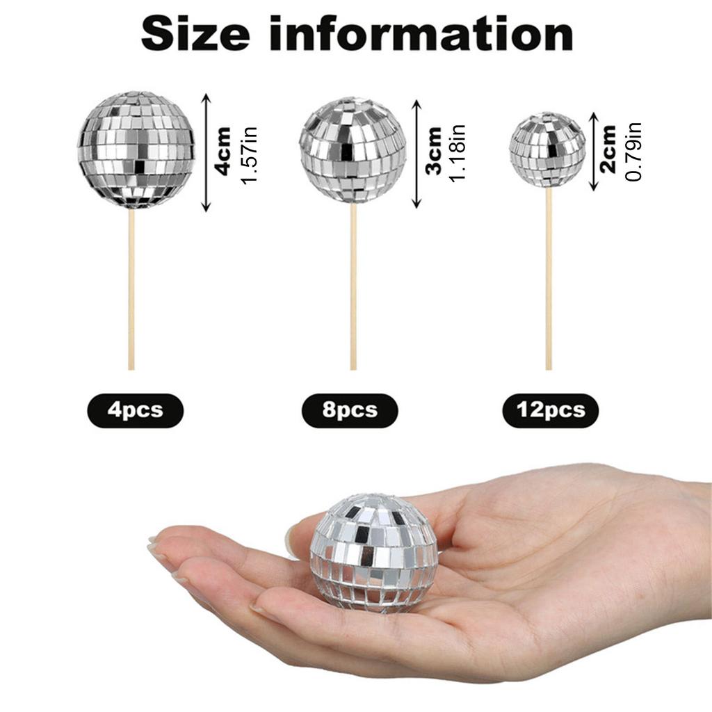24 Stück Discos Thema Cupcake Topper für Geburtstagsfeier Kuchen Einstecker Dekorative Nachspeise Geburtstagsdekorationen