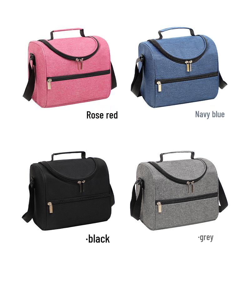 Cationic Oxford Cloth Insulated Lunch Bag - Handheld & Crossbody, Large Capacity for Commuting